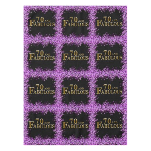 70ste verjaardag tafelkleed (Voorkant)