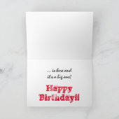 70ste verjaardag, vader, witte, zwarte letters op  kaart (Binnen)