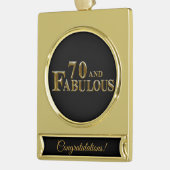 70ste verjaardag  verguld banner ornament (Links)