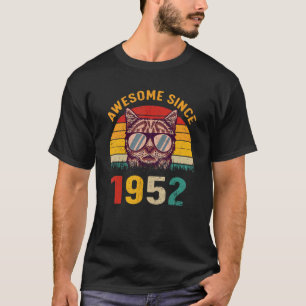 70ste verjaardag Vintage kat 70 jaar geweldig sind T-shirt