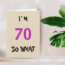 70ste verjaardag voor haar humor kaart