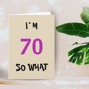 70ste verjaardag voor haar humor kaart