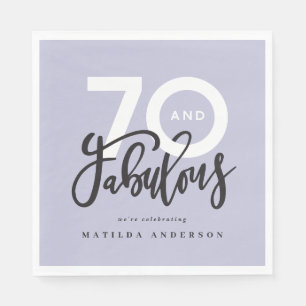 70ste verjaardag, waardoor 70 er goed uit zien servet