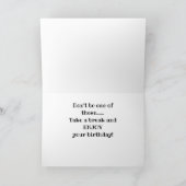 **70ste VERJAARDAG** WEES NIET EEN VAN DEZE! Kaart (Binnen)