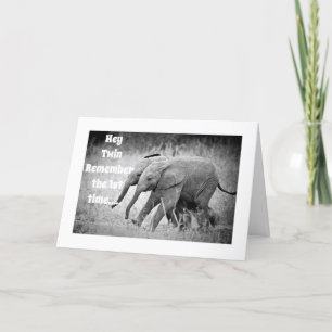 **70ste VERJAARDAG** WENS MIJN ***TWIN*** Kaart