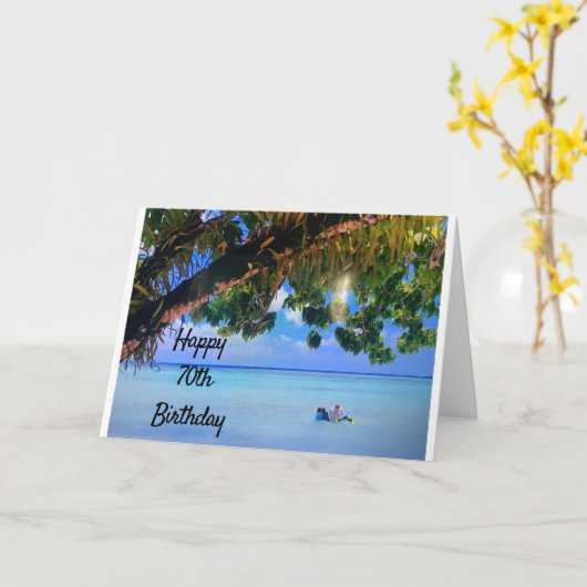 **70ste VERJAARDAG WENSEN ZIJN ALS EEN DAG OP HET Kaart (Gele Bloem)