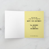 70ste verjaardag wenst Kaart voor iedereen (Binnen)