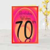 70ste verjaardag wenst Kaart voor iedereen (Gele Bloem)
