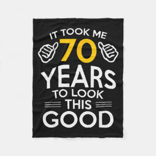 70ste verjaardagscadeau maakte me 70 jaar oud fleece deken
