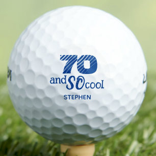 70ste verjaardagscadeau voor vriend - SO Cool Blue Golfballen
