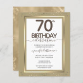 70ste verjaardagsfeest Gouden papieren vel (Voorkant / Achterkant)