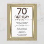 70ste verjaardagsfeest Gouden papieren vel (Voorkant)