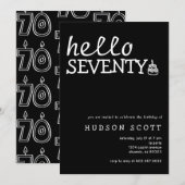 70ste Verjaardagsfeest Mannen Hallo Kaart (Voorkant / Achterkant)