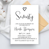 70ste verjaardagsfeestfoto zeventig jaar oud kaart