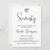 70ste verjaardagsfeestfoto zeventig jaar oud kaart (Voorkant)