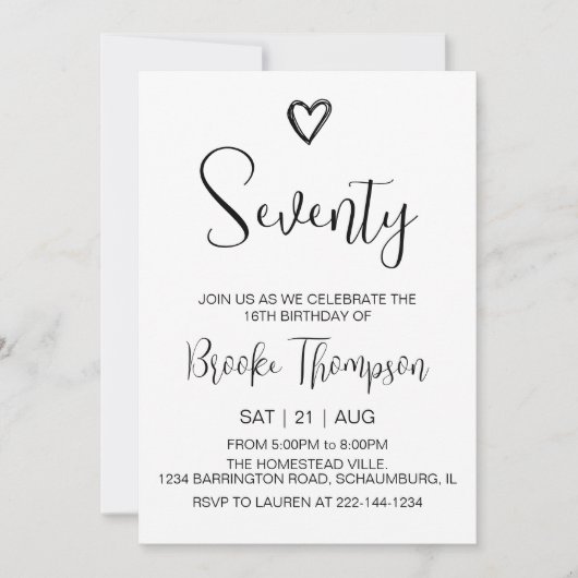 70ste verjaardagsfeestfoto zeventig jaar oud kaart (Voorkant)