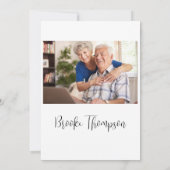 70ste verjaardagsfeestfoto zeventig jaar oud kaart (Achterkant)