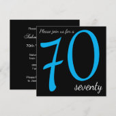 70ste verjaardagsfeestje | DIY-tekst Kaart (Voorkant / Achterkant)