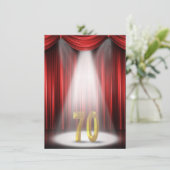 70ste verjaardagsfeestje in de kijker kaart (Staand voorkant)