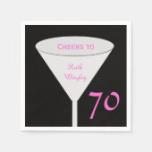 70ste verjaardagsfeestje "Proost" papieren servett Servet (Voorkant)