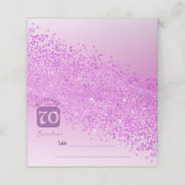 70ste verjaardagsfeestje roze glitter plaatskaartje (Buitenkant ongevouwen)