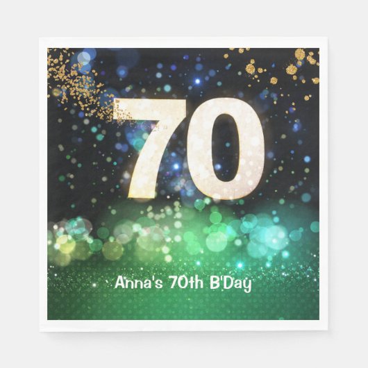 70ste verjaardagsfeestje  servet (Voorkant)