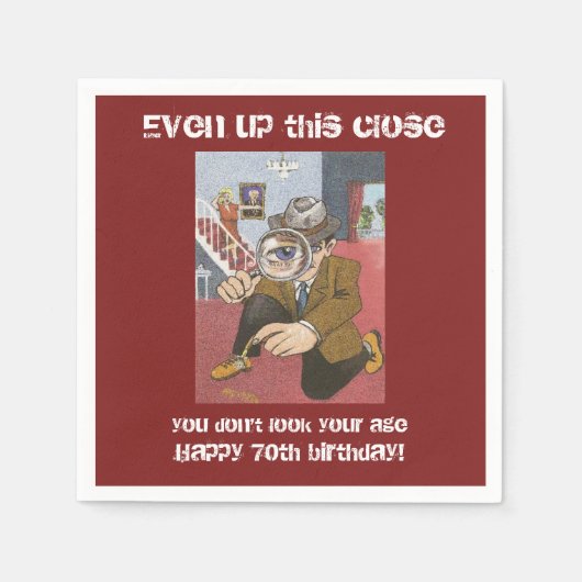 70ste verjaardagsfeestje servetten van DAL (Voorkant)