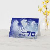 70ste verjaardagskaart met wilde witte surven kaart (Gele Bloem)