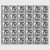 70ste verjaardagsmono bekijk 70 aangepaste foto en cadeaupapier (Vlak)