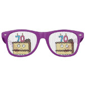 70ste verjaardagstaart met kaarsen retro zonnebril (Voorkant)