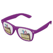 70ste verjaardagstaart met kaarsen retro zonnebril (Gekanteld)