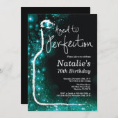 70ste wijn verjaardag verouderd tot perfectie turq kaart (Voorkant / Achterkant)