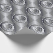 70th, 10th, 20th, 25th, Wedding Jubileum Platinum Cadeaupapier (Hoek)