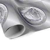 70th, 10th, 20th, 25th, Wedding Jubileum Platinum Cadeaupapier (Rol Hoek)