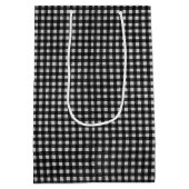 70th Anniversary Daisy Op Gingham Midden Geschenkt Medium Cadeauzakje (Achterkant)