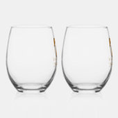 70th Anniversary Personalized Wijnglas Zonder Voet (Rechts)