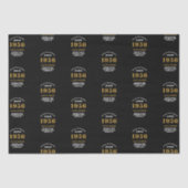 70th Birthday 1956 Black Gold Chic Elegant Tissuepapier (Voorkant)