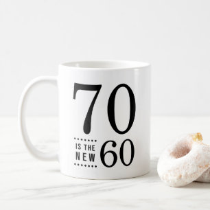 70th Birthday Black 70 is de nieuwe 60 Koffiemok