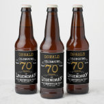 70th Birthday Black Gold Legendary Funny Bier Etiket<br><div class="desc">Een gepersonaliseerd elegant bierflesetiket dat gemakkelijk aan te passen is voor die speciale verjaardagsgelegenheid.</div>