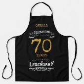 70th Birthday Black Gold Legendary Funny Schort (Voorkant)