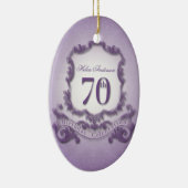 70th Birthday Celebration Personalized Ornament (Rechts)