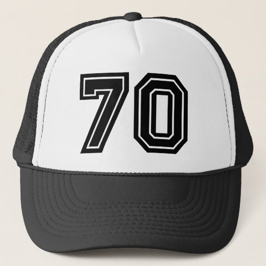 70th Birthday Classic Black Trucker Pet (Voorkant)