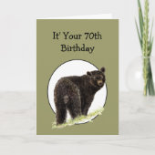 70th Birthday Fun Black Beer - Grin en Beer het Kaart (Voorkant)