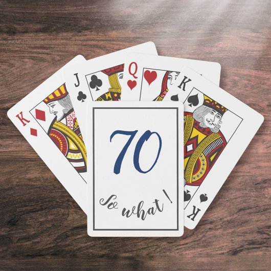 70th Birthday Funny 70 wat Motivatie Pokerkaarten