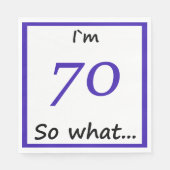 70th Birthday Funny I'm 70 Servetten (Voorkant)