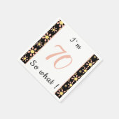 70th Birthday Funny I'm 70 zo Motivatie Servet (Hoek)