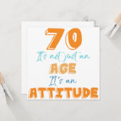 70th Birthday Gag Gift Kaart (Voorkant / Achterkant in situ)