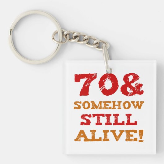 70th Birthday Gag Gift Sleutelhanger (voorkant)