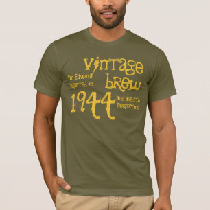70th Birthday Gift 1944 Brew Brown Gold v9 T-shirt