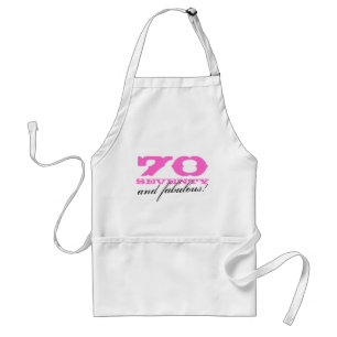 70th Birthday gift apron 70 en geweldig! Standaard Schort